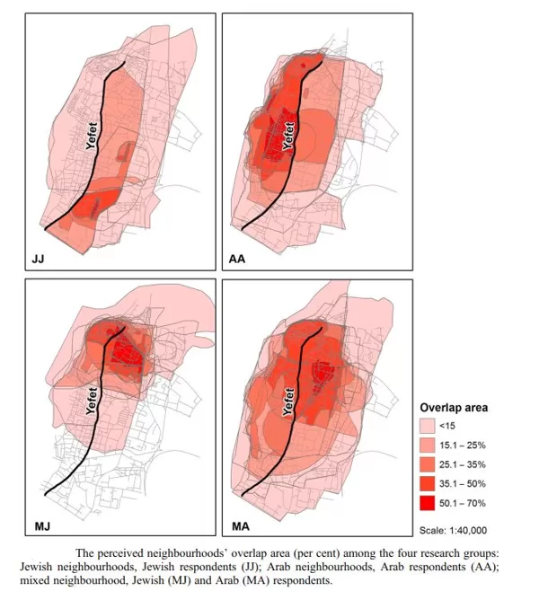 Perceived neighbourhoods’ overlap area