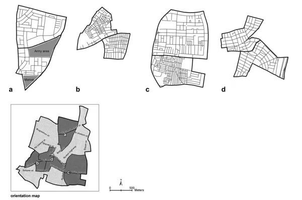Types of spatial partitions relevant to socio-economic differentiation
