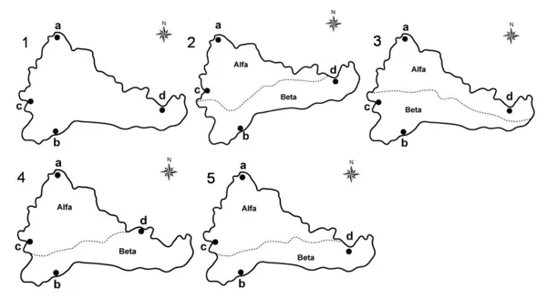 Artificial maps used to examine the relation between systematic distortions 