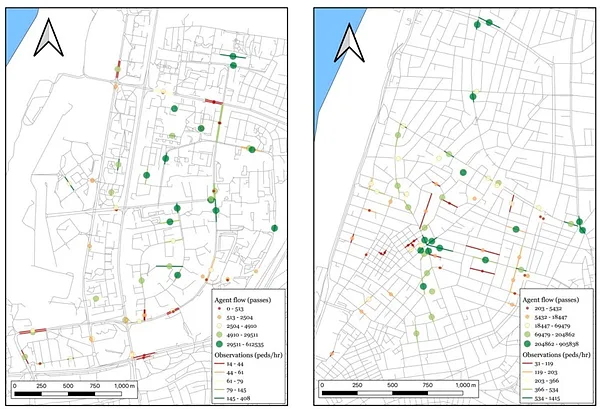 Comparing pedestrian counts against model predictions to&nbsp; evaluate&nbsp; simulations.


