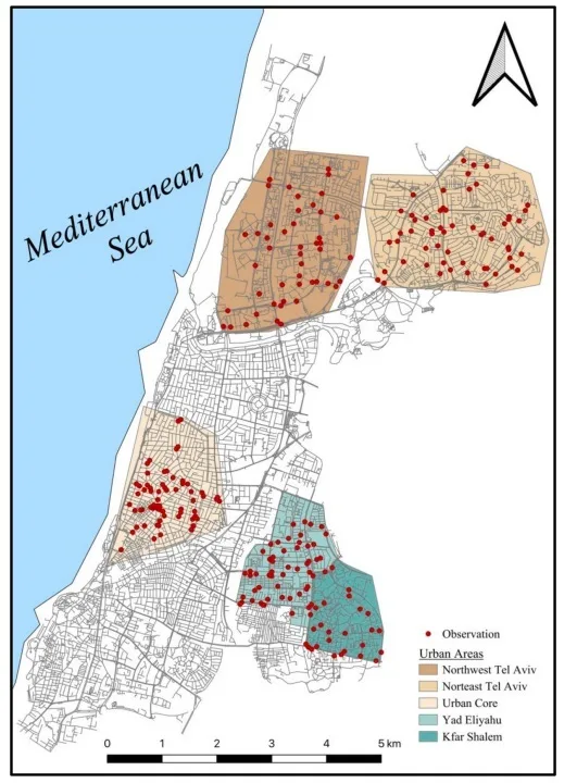 
Map of&nbsp;locations used to compare the performance of two simulation models.